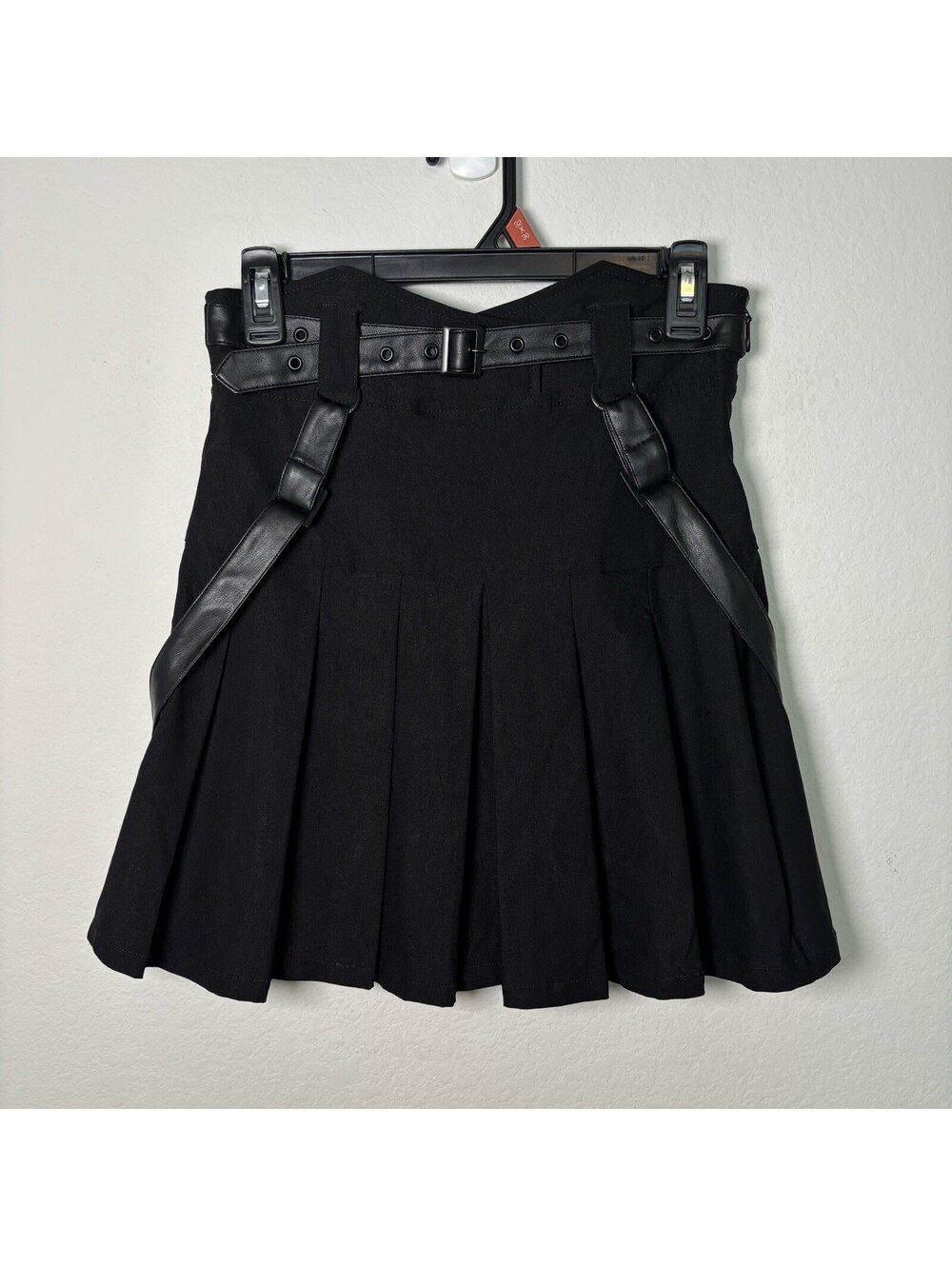 NWT Killstar Shadows Suspenders Mini Skirt Black SZ S Whimsy Goth Dark Academia